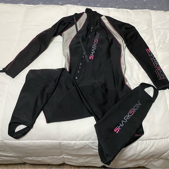 NEW Women's Sharkskin technical water sports protection Full Body suit size 8 - Picture 4 of 11